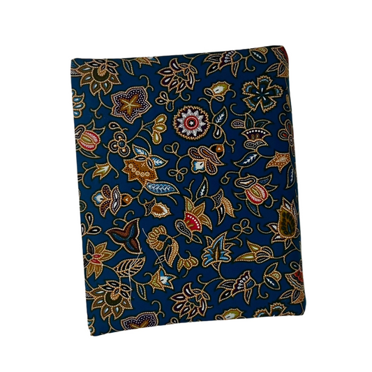 Reflection Binder Journal  Gold Floral Batik