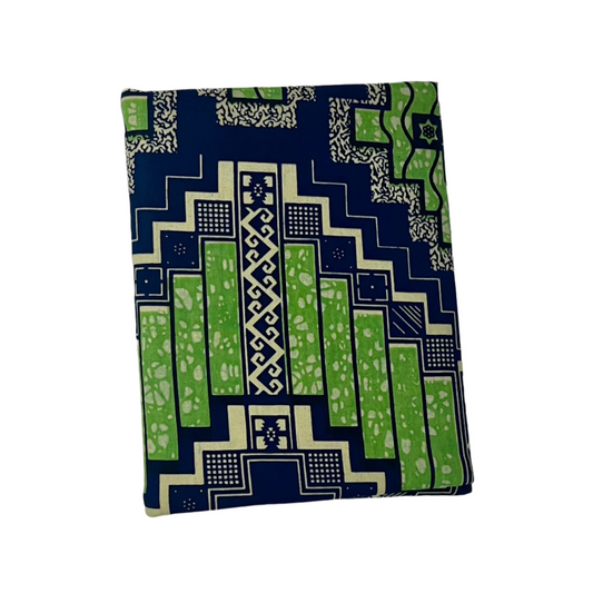 Reflection Binder Journal Green African Print